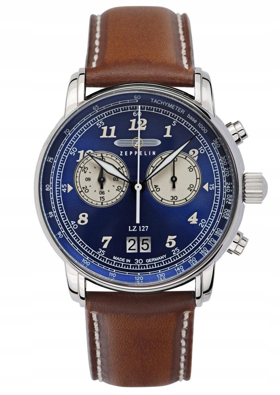 Nový Originální Pánské hodinky Zeppelin LZ127 Count 8684-3 Chronograf