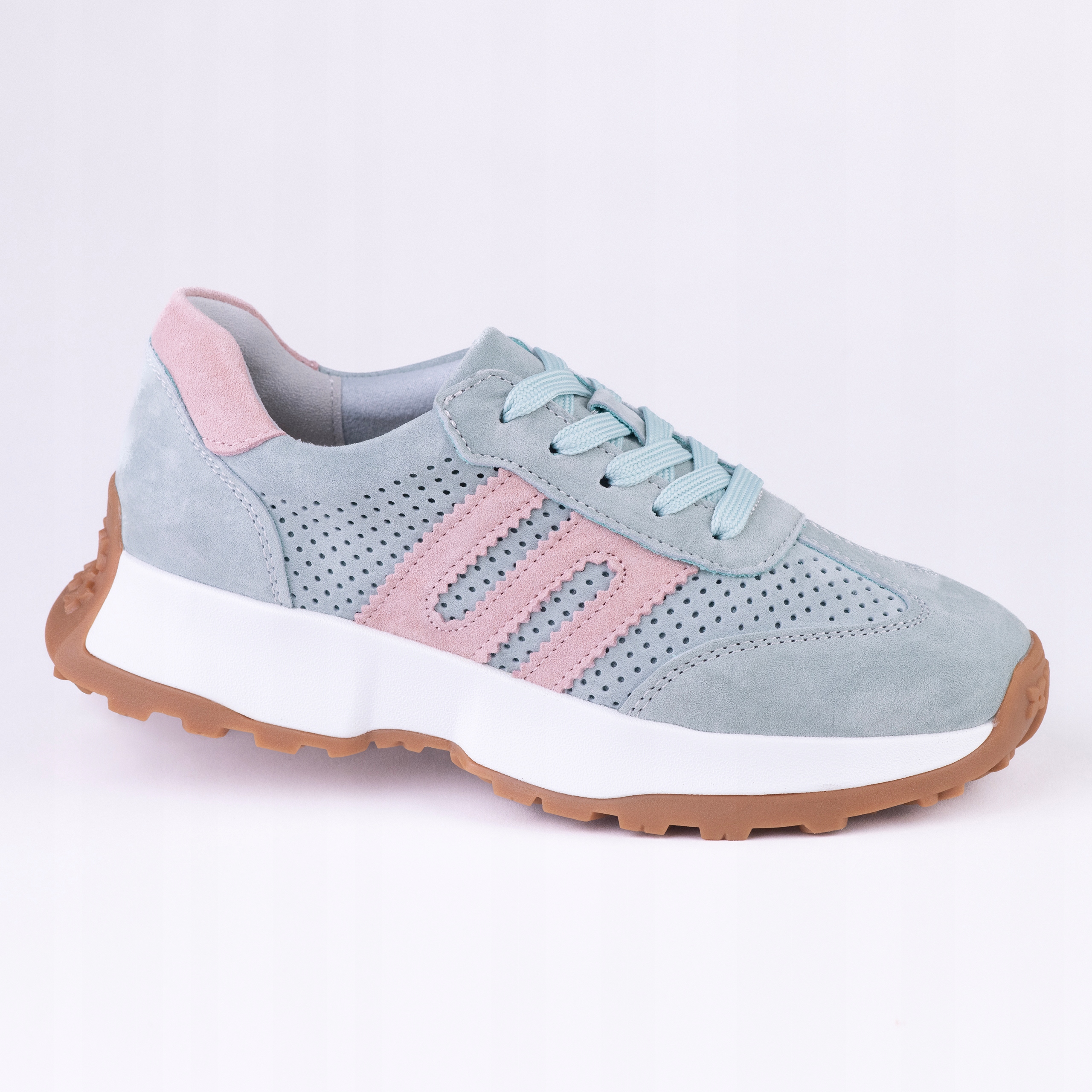 Sportovní dámské tenisky Goodin GD-LX1194 kůže ažurová mátová 39