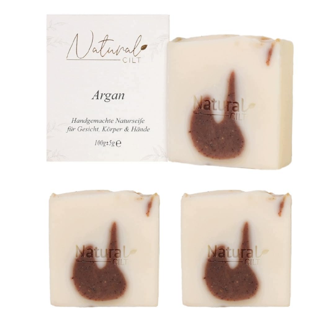 Natur al Cilt Arganové mýdlo 3x100 G Natur alalne Ruční Výroba na tělo