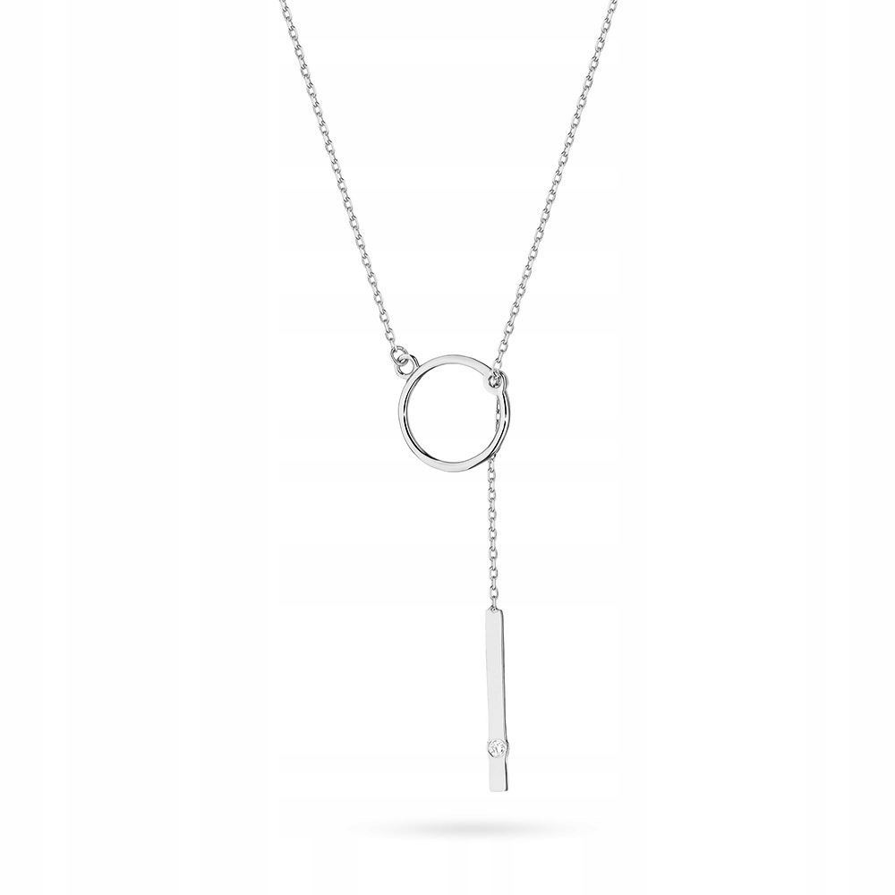 Zlatý Náhrdelník 585 Ring Belka a Brylant 0,0145 ct