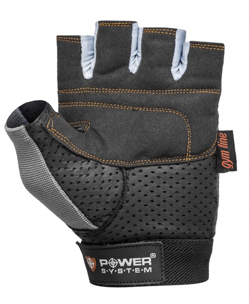 POWER-SYSTEM kulturystyczne rękawiczki na siłownie Power Plus szare L Marka Power-System