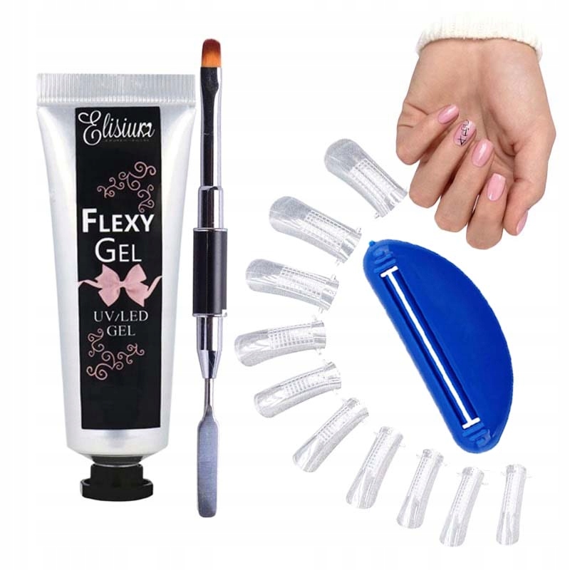 

Elisium Akryl Flexy Gel 25g Formy+ Pędzelek duo