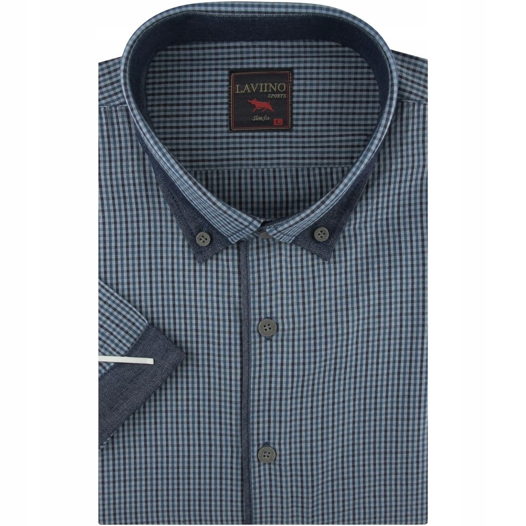 

Koszula Męska Elegancka z lamówką do pracy N183