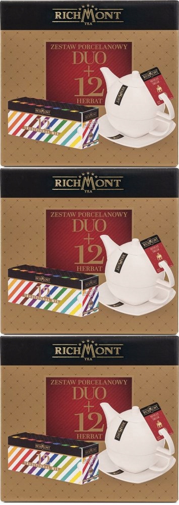 Zestaw Porcelanowy Duo 12 Herbat Mix Richmont x3