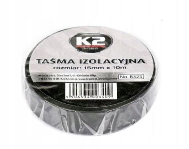 

K2 Taśma Izolacyjna Mocna Czarna 15MM X 10M B325