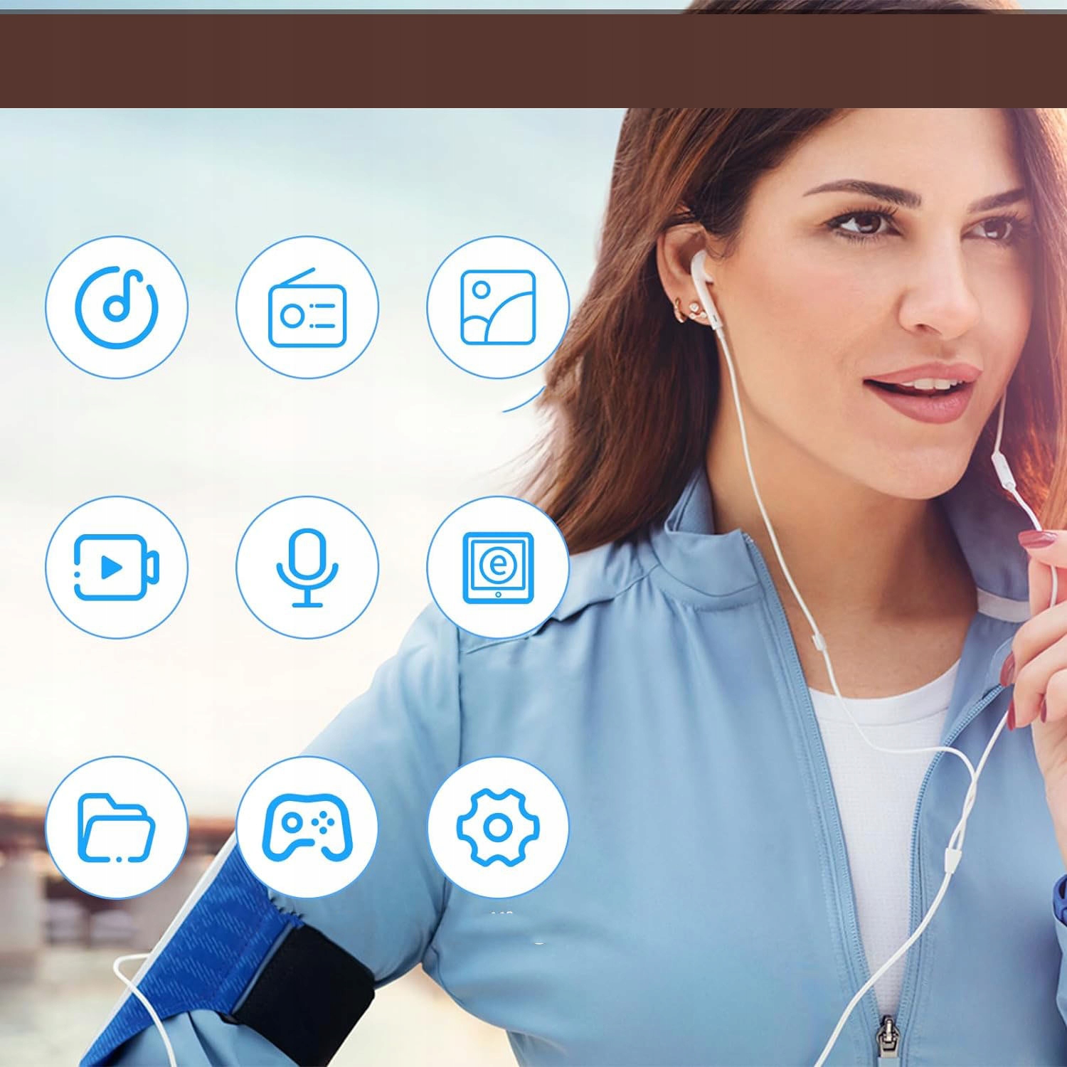 BIAŁY ODTWARZACZ MUZYCZNY, PRZENOŚNY ODTWARZACZ MP3 16 GB BLUETOOTH 5.0 Waga produktu 65 g