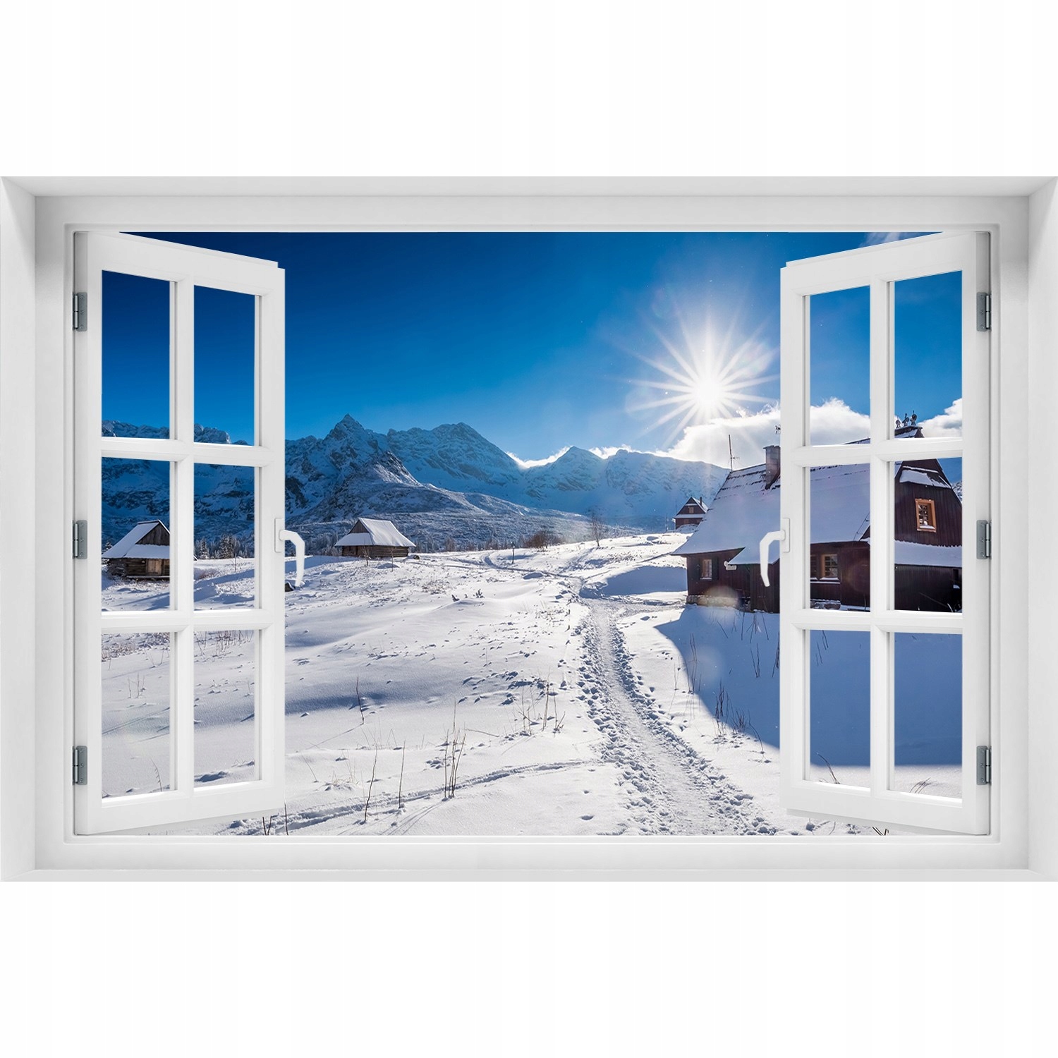 

3D Okno Naklejka na ścianę Hale Tatry 150x100