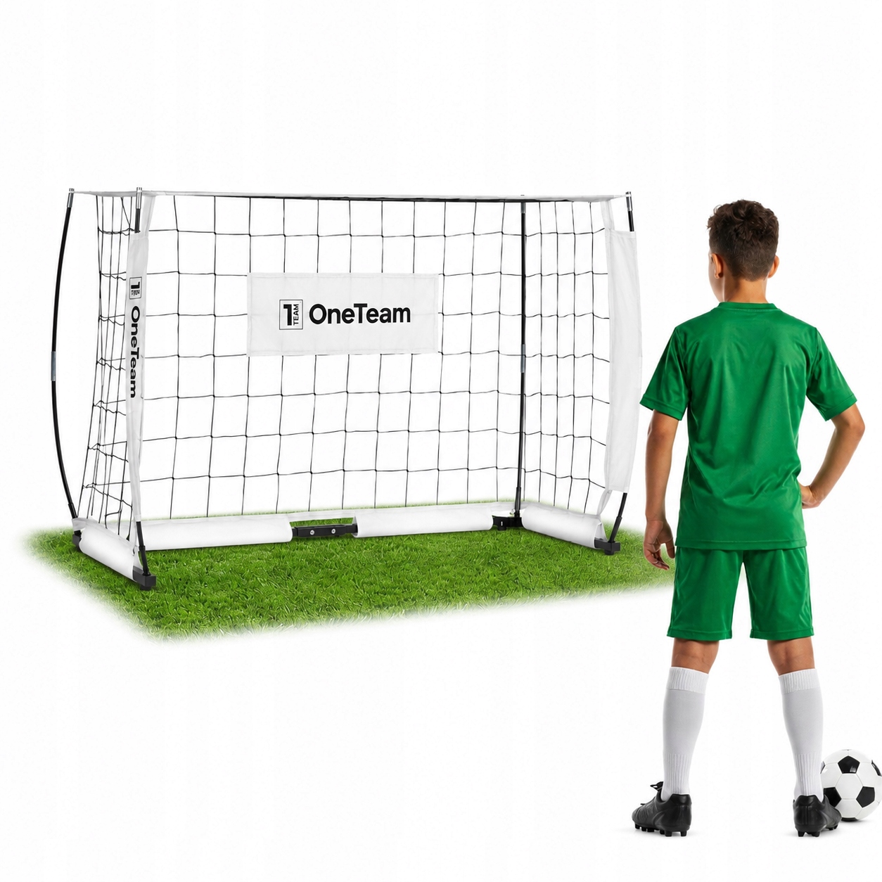 Bramka do piłki nożnej OneTeam Flex 120x80cm Składana Przenośna Treningowa