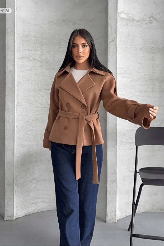 Krátký, Měkký Dámský Kabát V Elegantním Stylu 42 5IA
