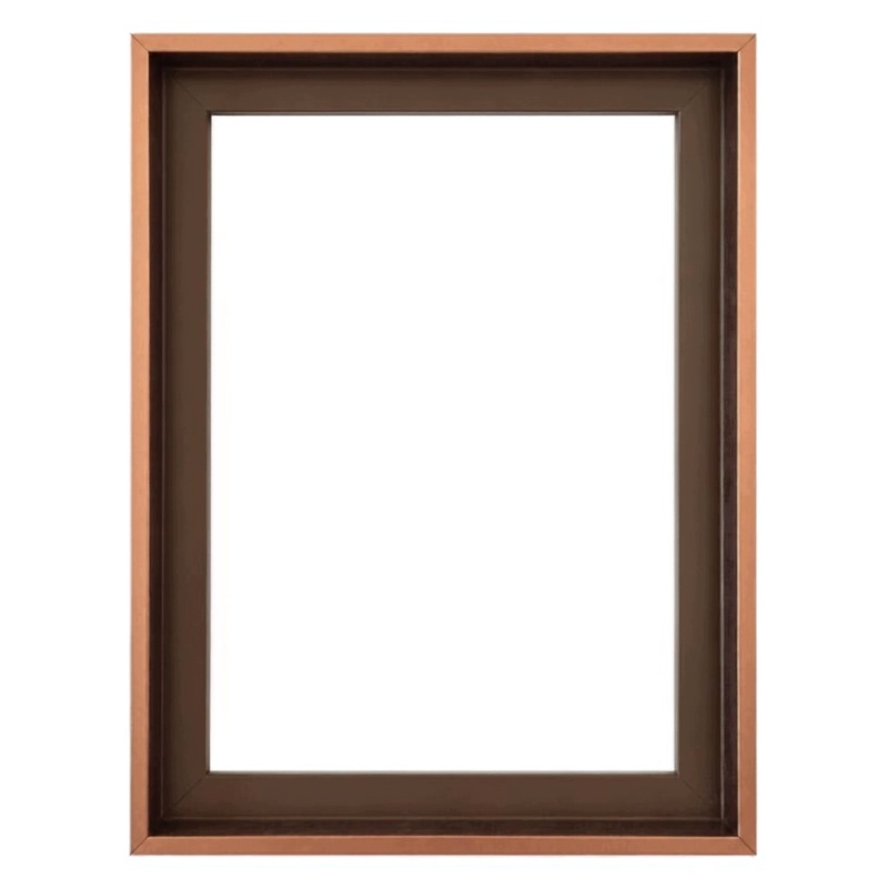 Dřevěný rám na obraz Slim saténová mosaz 30x30 cm American Box