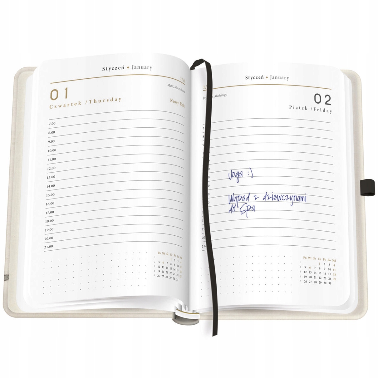 Interdruk KALENDARZ KSIĄŻKOWY 2026 A5 Dzienny Cherry Producent Interdruk