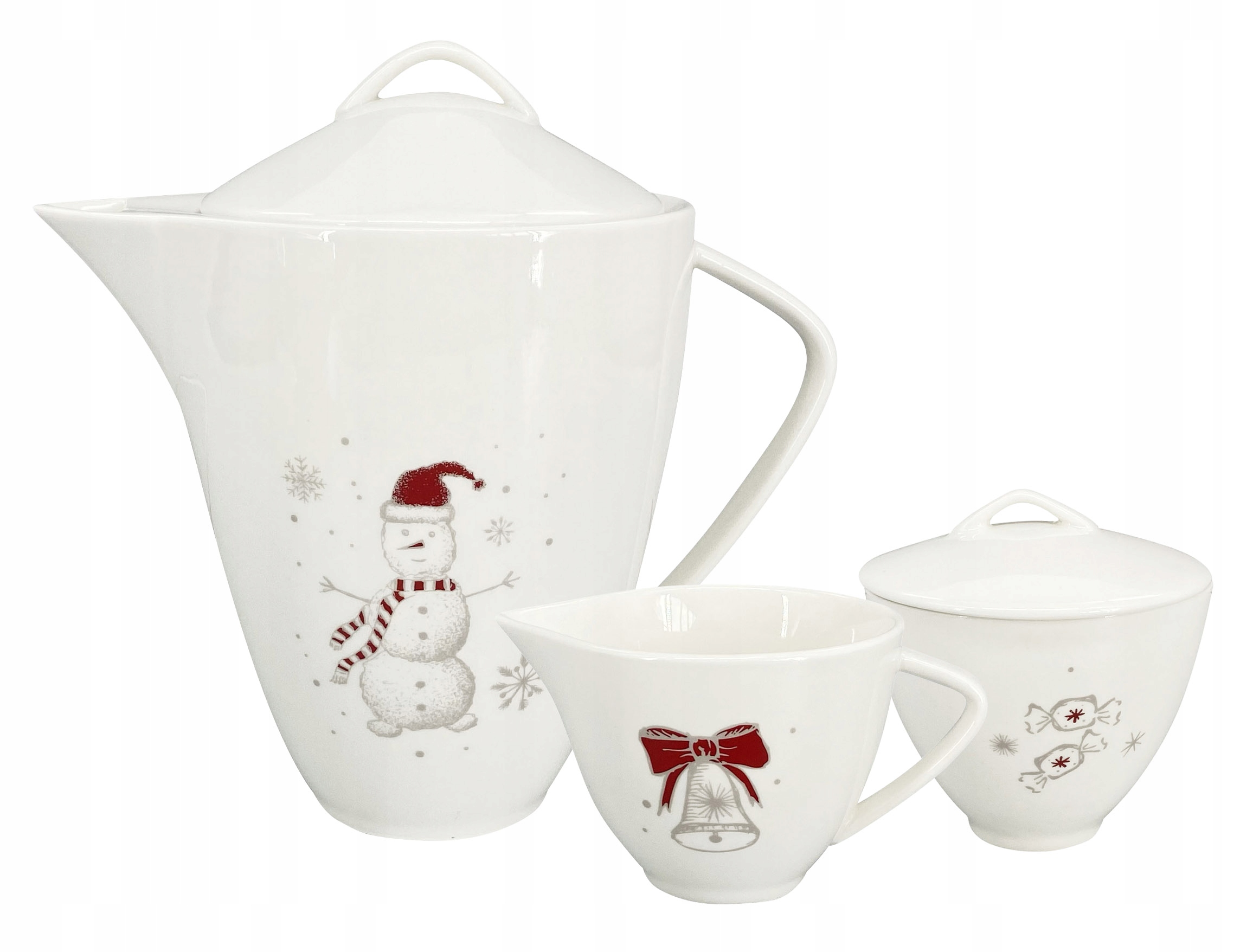 Čajová souprava Koleda (Konvice, mléčenka, cukřenka)
