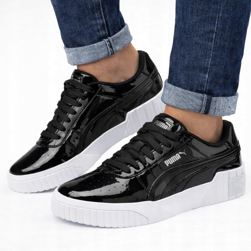 r.38,5 Puma Cali Patent Jr buty sportowe sneakersy czarne modne