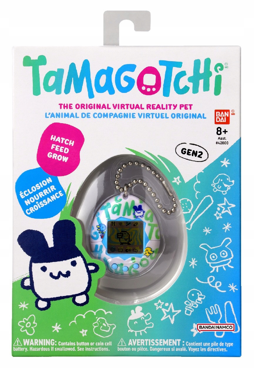 

Oryginalne Tamagotchi Bandai Logo Repeat Box Nowe