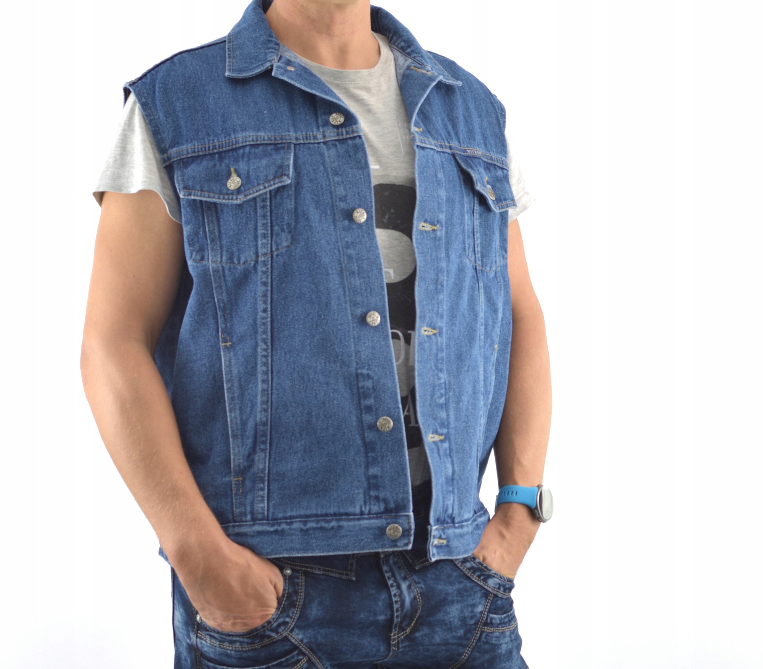 Bezrękawnik Jeansowy Firmy Witboy Kamizelka L