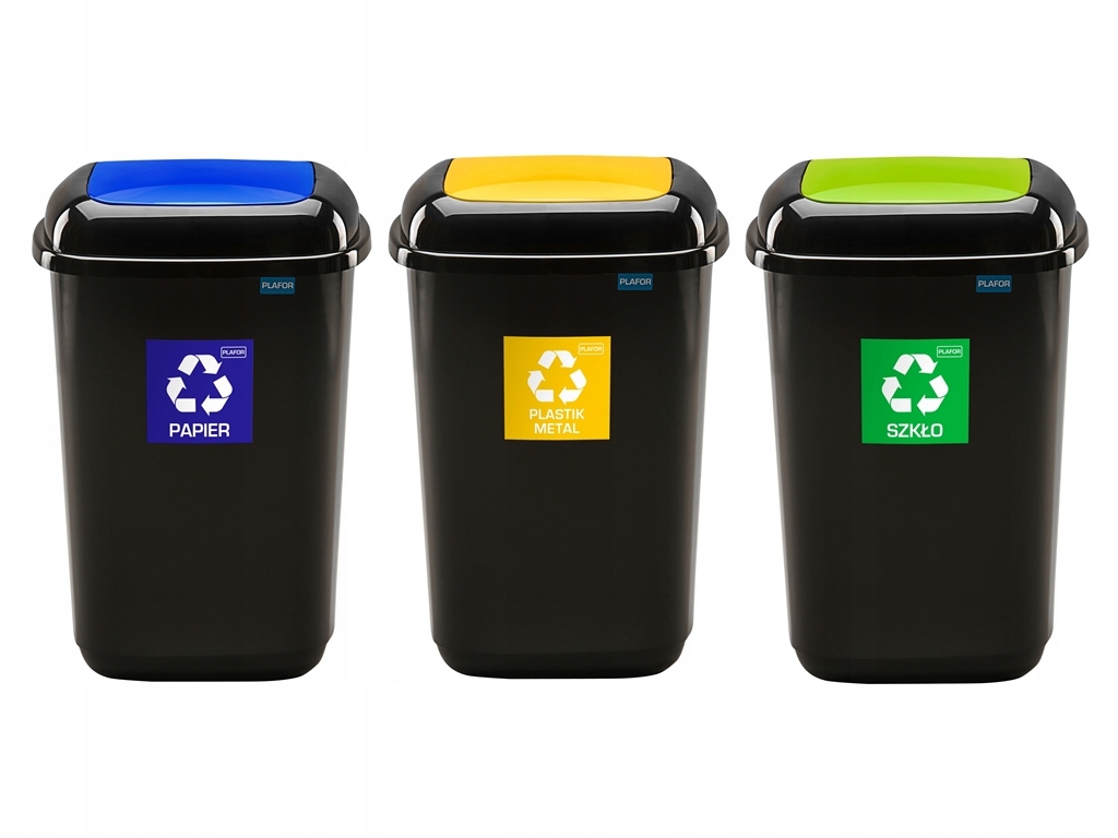 ZESTAW 3x45L kosz do segregacji śmieci i odpadów