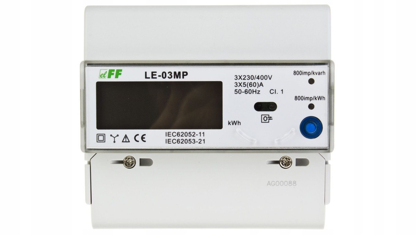 Licznik Energii 3-FAZOWY 60A RS485 Modbus LCD F&f LE-03MP LE-03MP