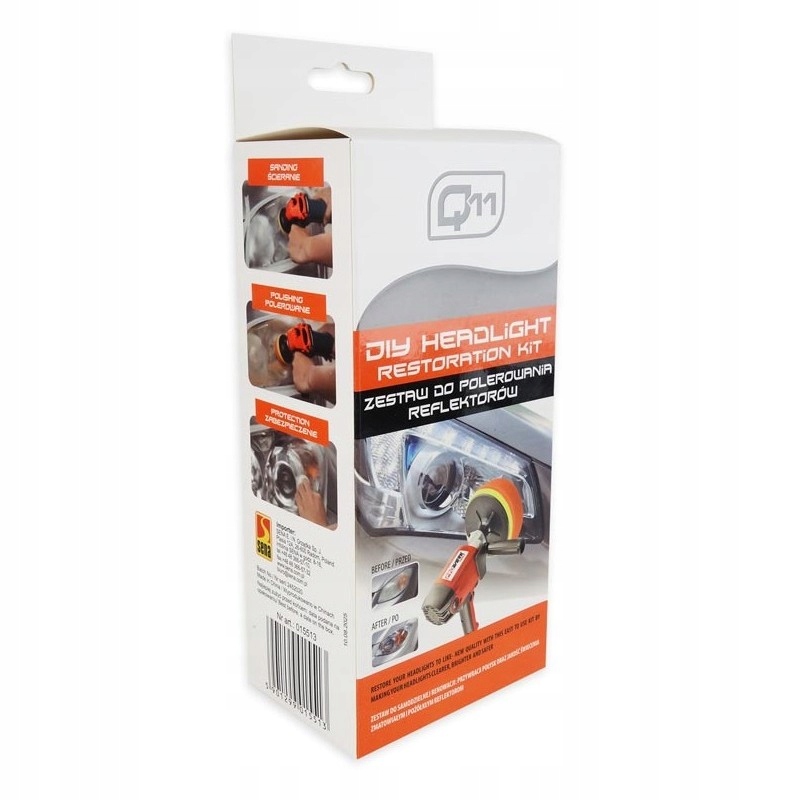 ZESTAW DO RENOWACJI POLEROWANIA REFLEKTORÓW LAMP Producent Q11