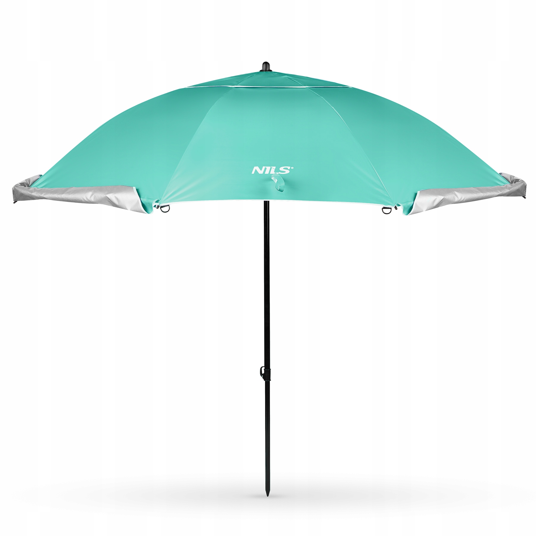 Plážový slnečník s paravánom 2v1 XXL 240 cm zelený Nils NC17114