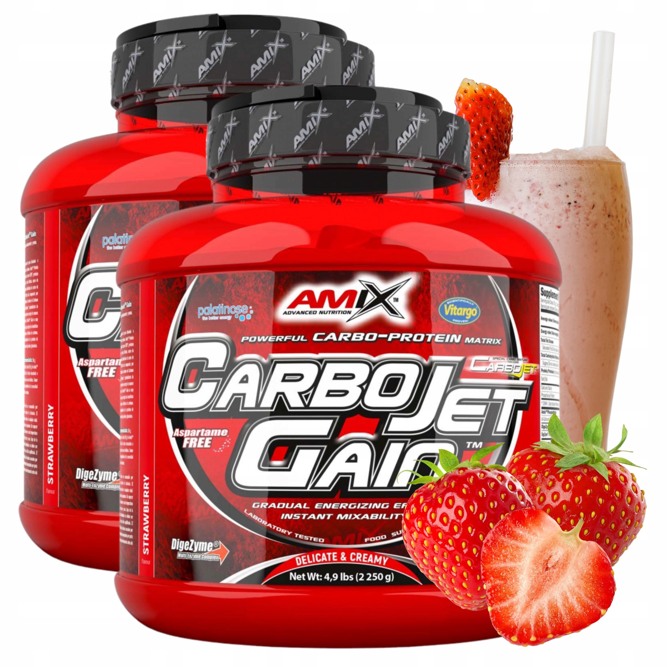 Gainer Na Masu Protein Vitargo Sacharidy Bílkoviny Cfm 2250 g x2
