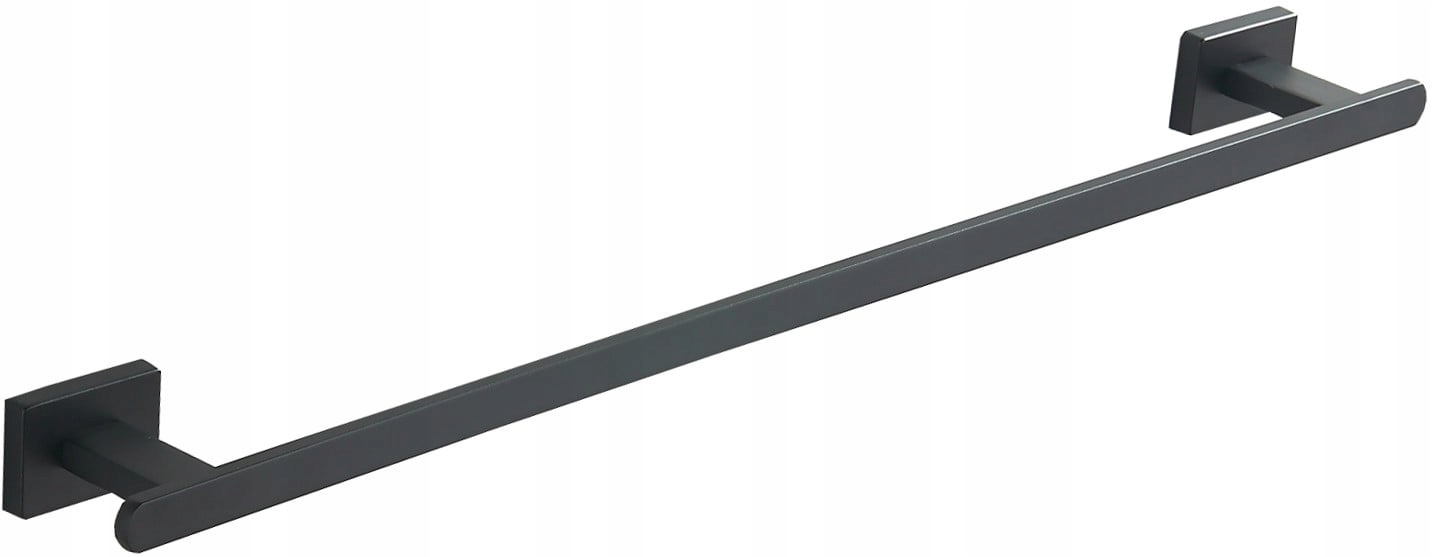 Mexen Arno černý kovový věšák na ručníky, 64,5x5,2 cm, montáž na kolíky