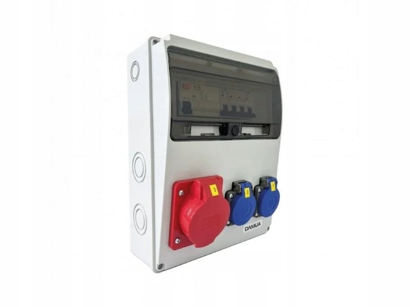 Zásuvková skriňa 11M 16A 5p, 2x230V 11 modulov s ističmi a chráničom 6k