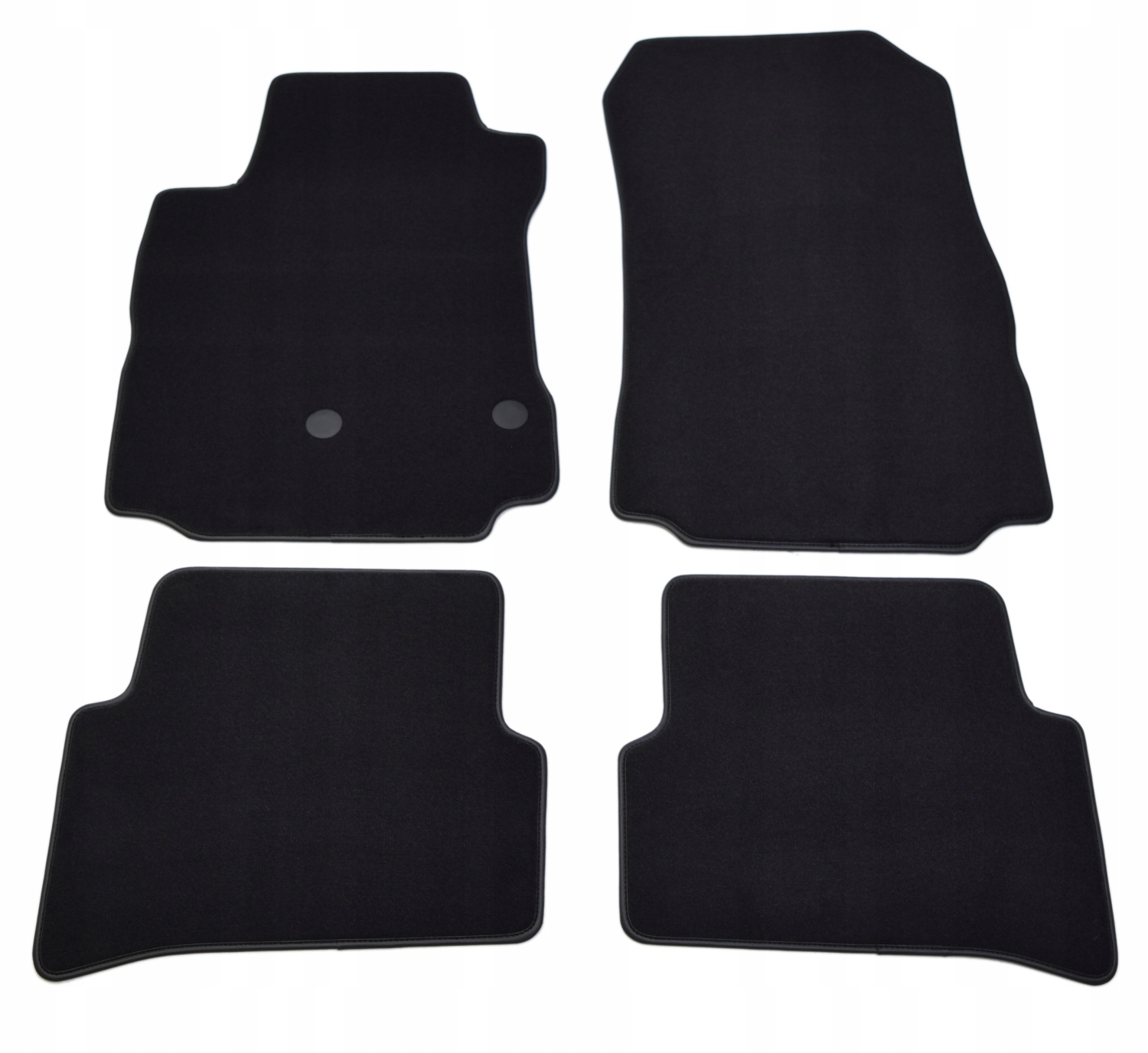 Czarne dywaniki welurowe Diamond, Lamówka - Renault Modus 2004-2012r.