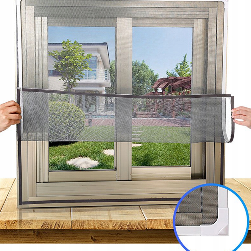 MOSKITIERA OKIENNA SIATKA MAGNETYCZNA NA OKNO KOMARY OWADY 70X130CM Kod producenta MOSKITIERA NA OKNO