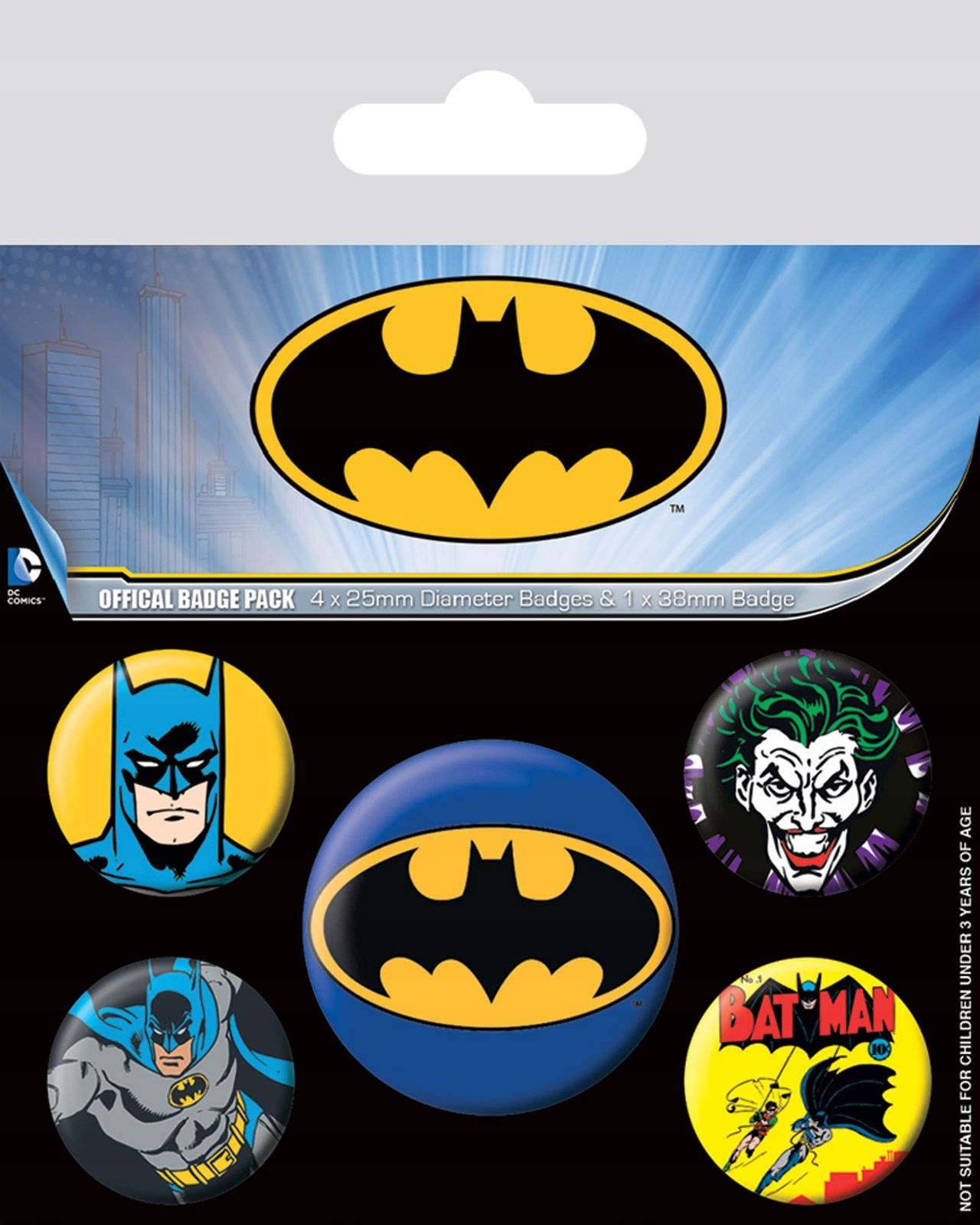 

Batman zestaw 5 przypinek dla chłopca 2,5-3,8 cm