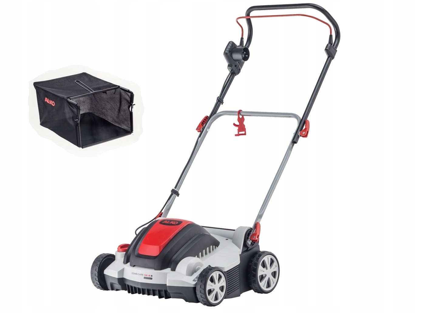 Aerator elektryczny WERTYKULATOR AL-KO 36 cm 1400 W Kosz 50 l 2w1 +2 wałki Kod producenta 113573 AL-KO Combi 36.8 E Comfort