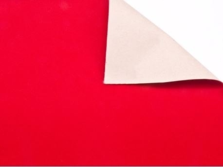 Polyesterová Tkanina Flock 0,58MM Červená S Lepidlem