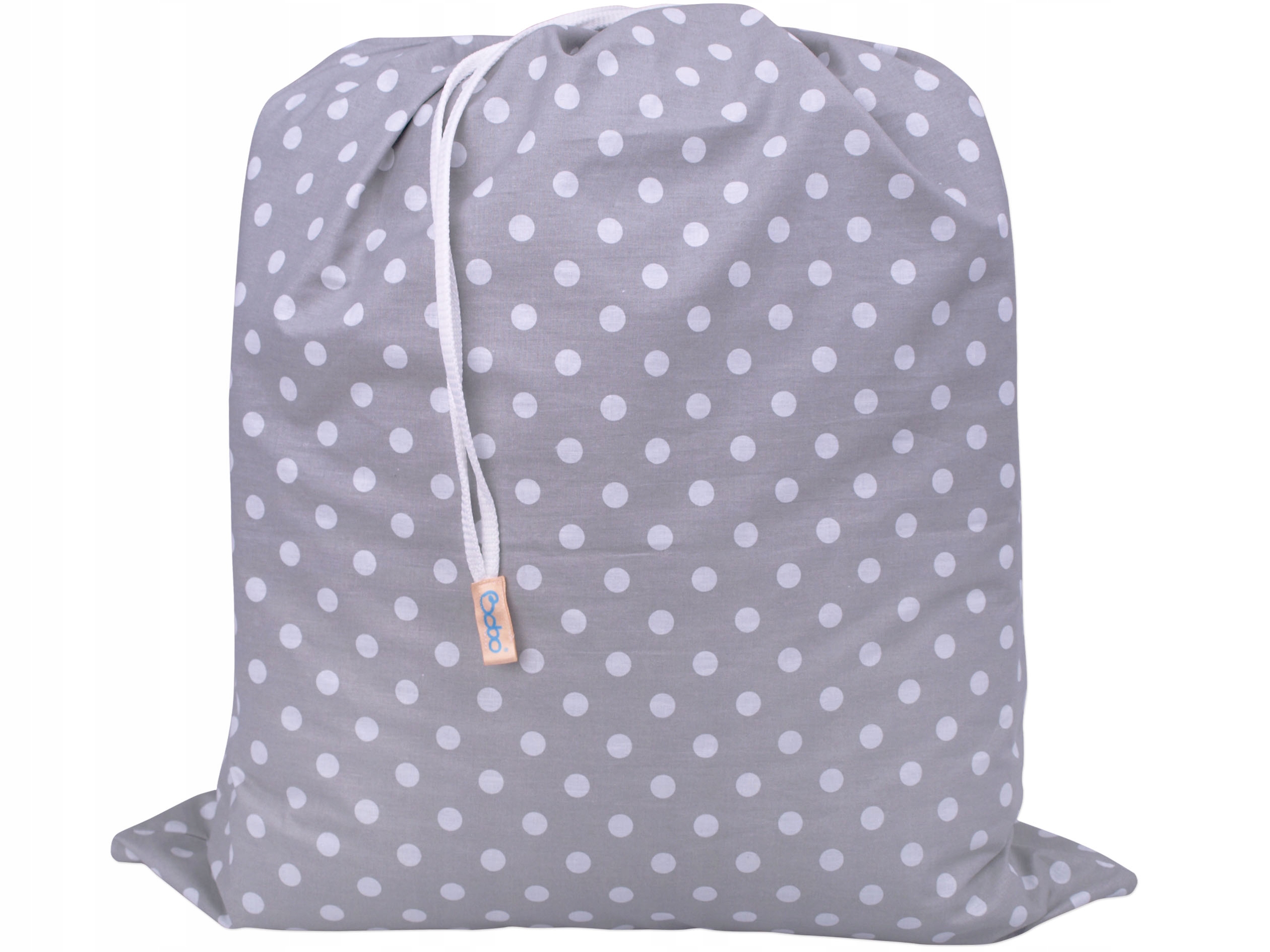 Worek na pościel do przedszkola SZARY W GROCHY