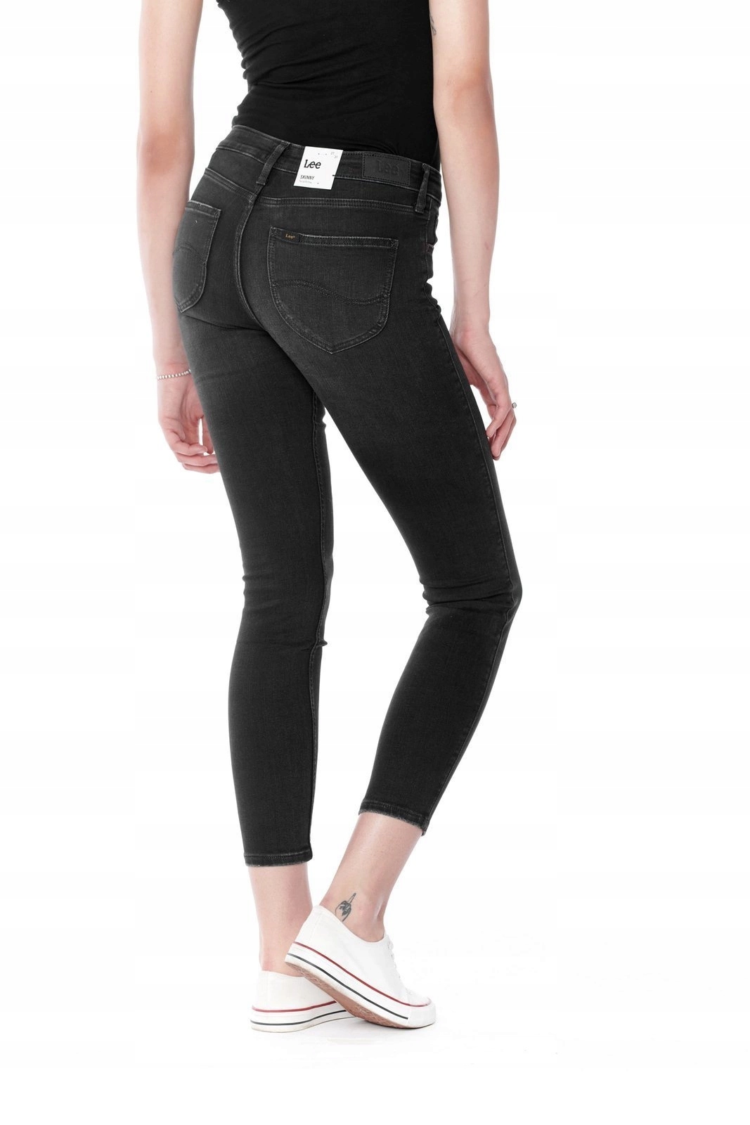 Dámské džínové úzké nohavice kalhoty Lee Scarlett Washed Black L526YGLI 24/31