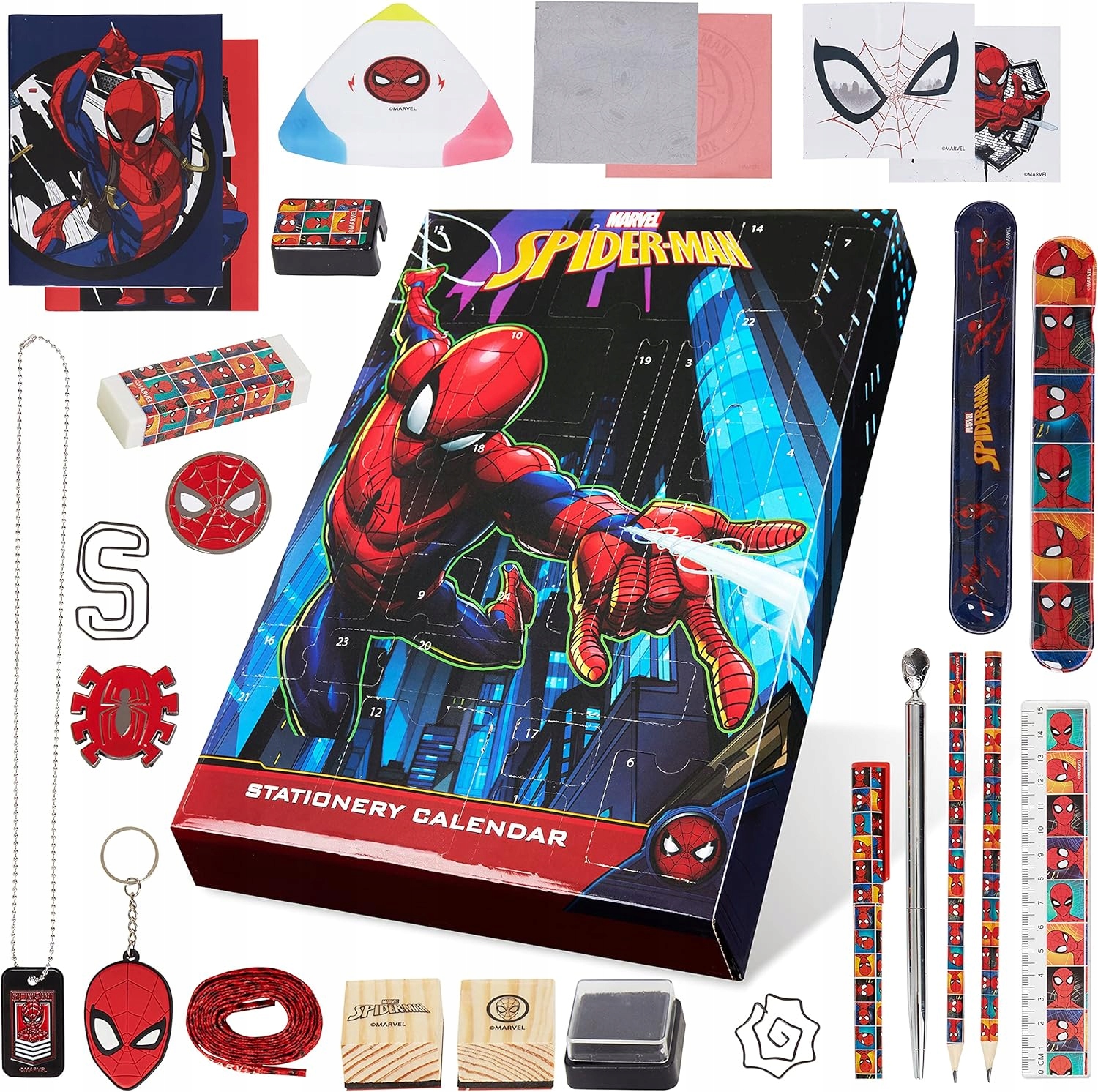 Адвент-календарь Marvel 2025, 24 сюрприза: канцелярия и гаджеты — фото 2