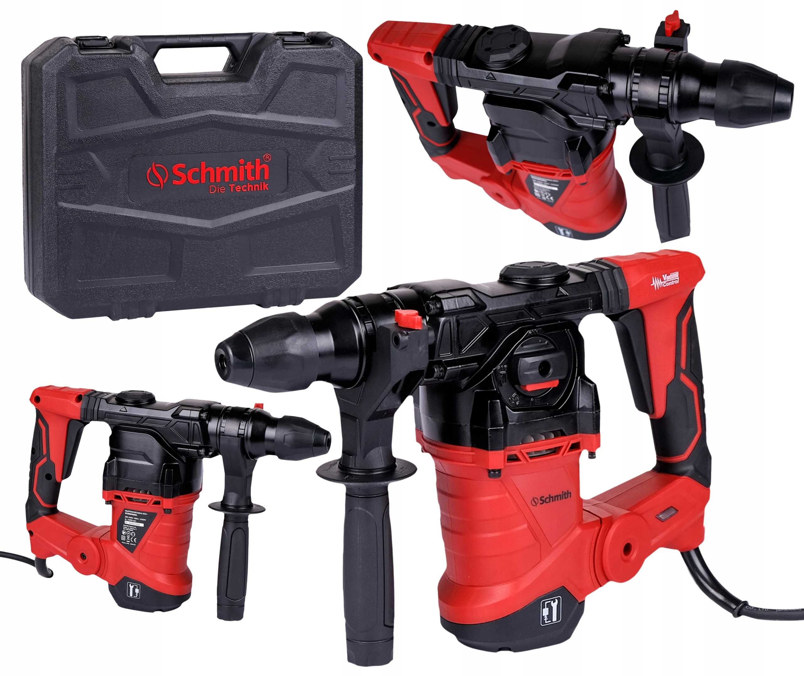 Elektrické Příklepové Kladivo Sds Plus 6J 1500W Kufr S Vrtákem Schmith