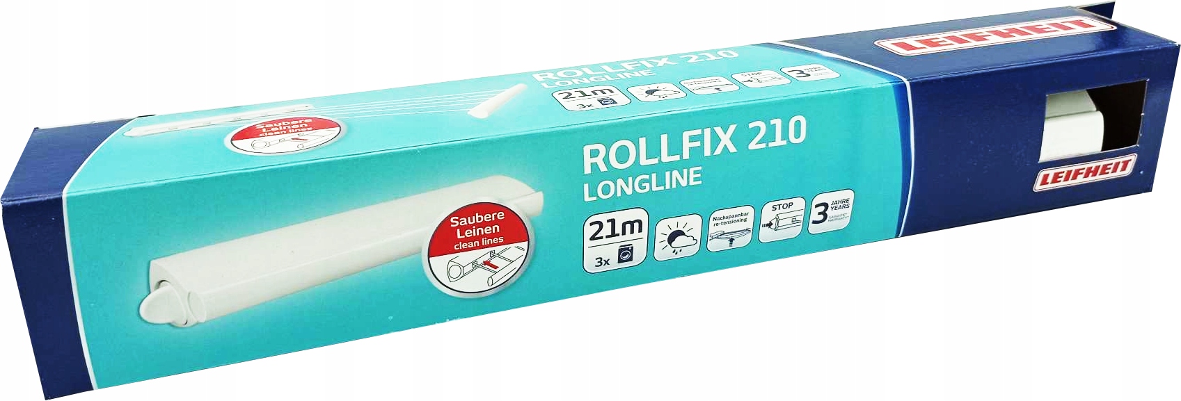 Настінна сушарка для білизни LEIFHEIT Rollfix 210, модель Rollfix