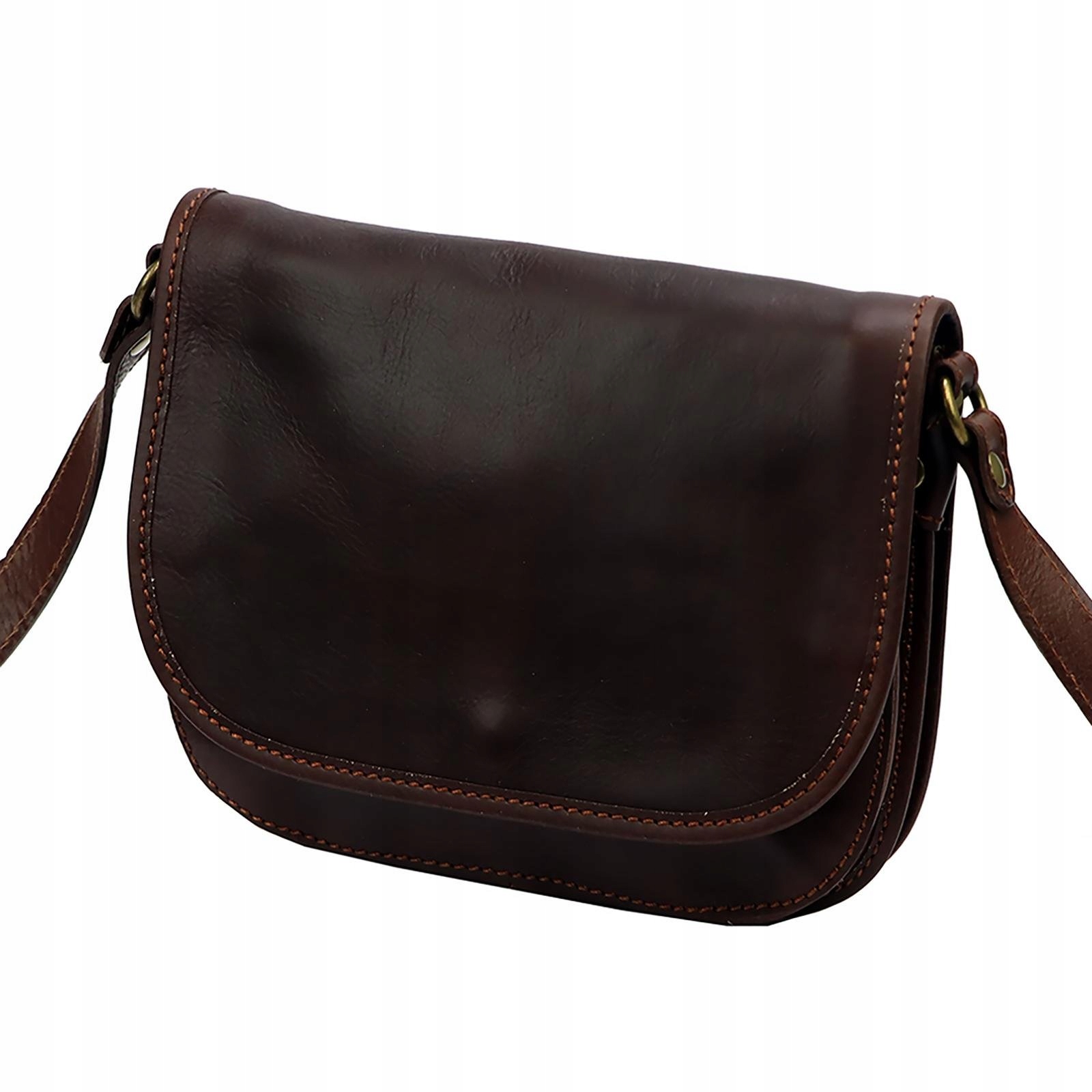 Dámská kabelka přes rameno kožená tmavě hnědá Florence