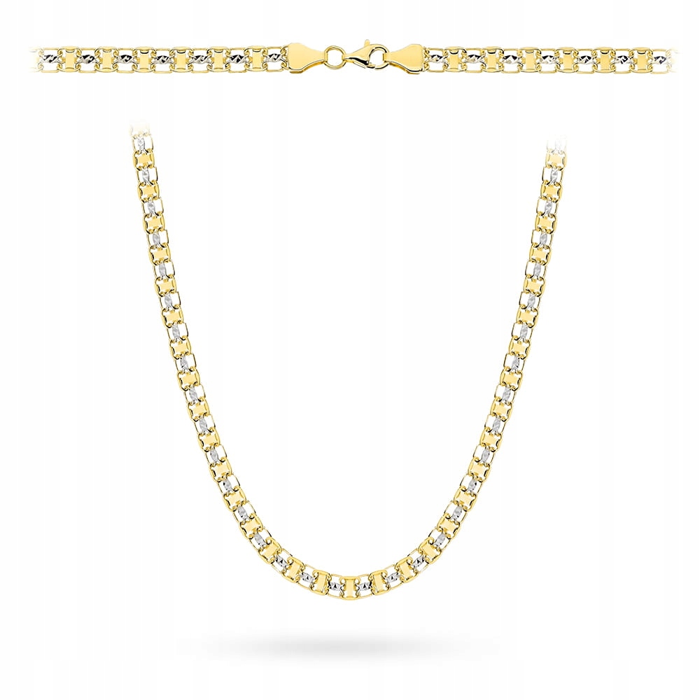 Náhrdelník 585 z kolekce Piatto ve dvou barvách zlata s diamantováním