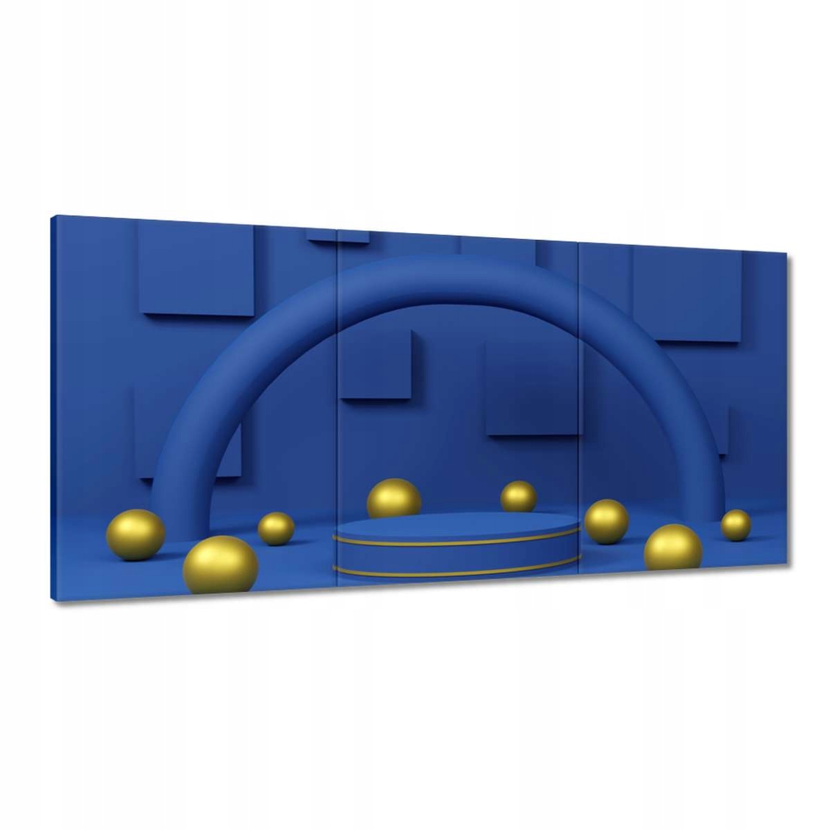 Obrazy 180x90 Classic Gold Blue Kule