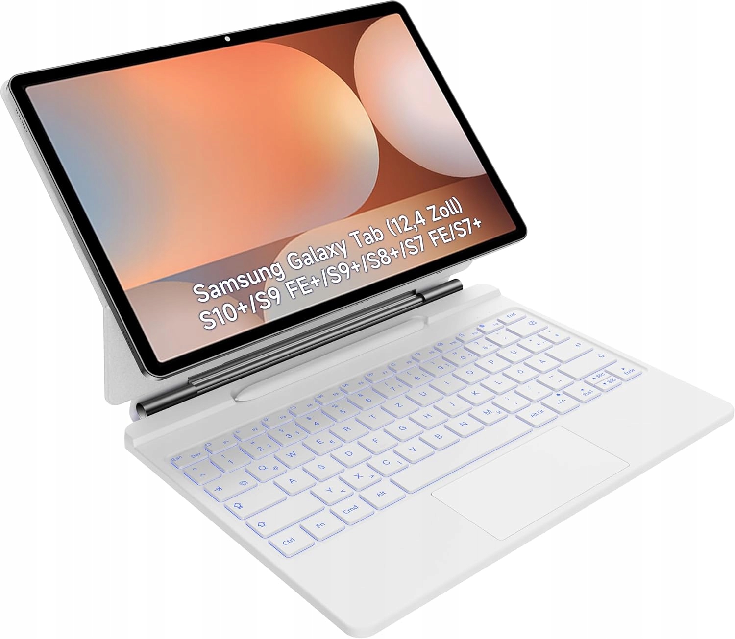 Puzdro s klávesnicou Samsung Tab 12.4 touchpad podsvietené Qwertz