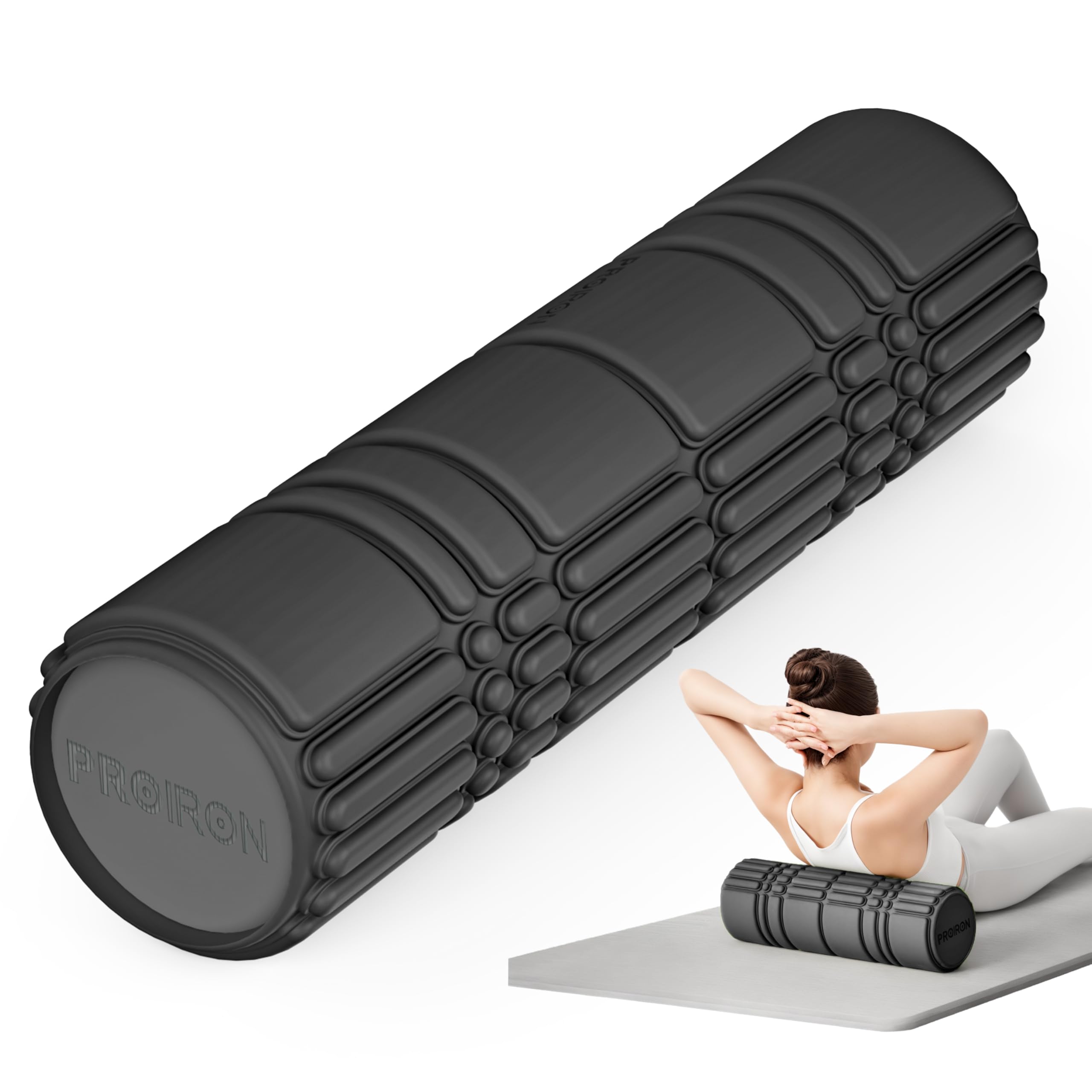Proiron Roller do masażu wałek piankowy 42 cm czarny