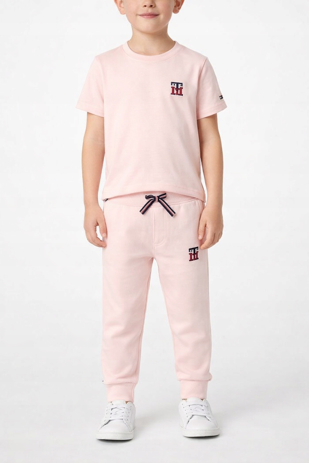 Tommy Hilfiger Różowy Komplet Dziecięcy Z Logo I Wiązaniem 74 I4B