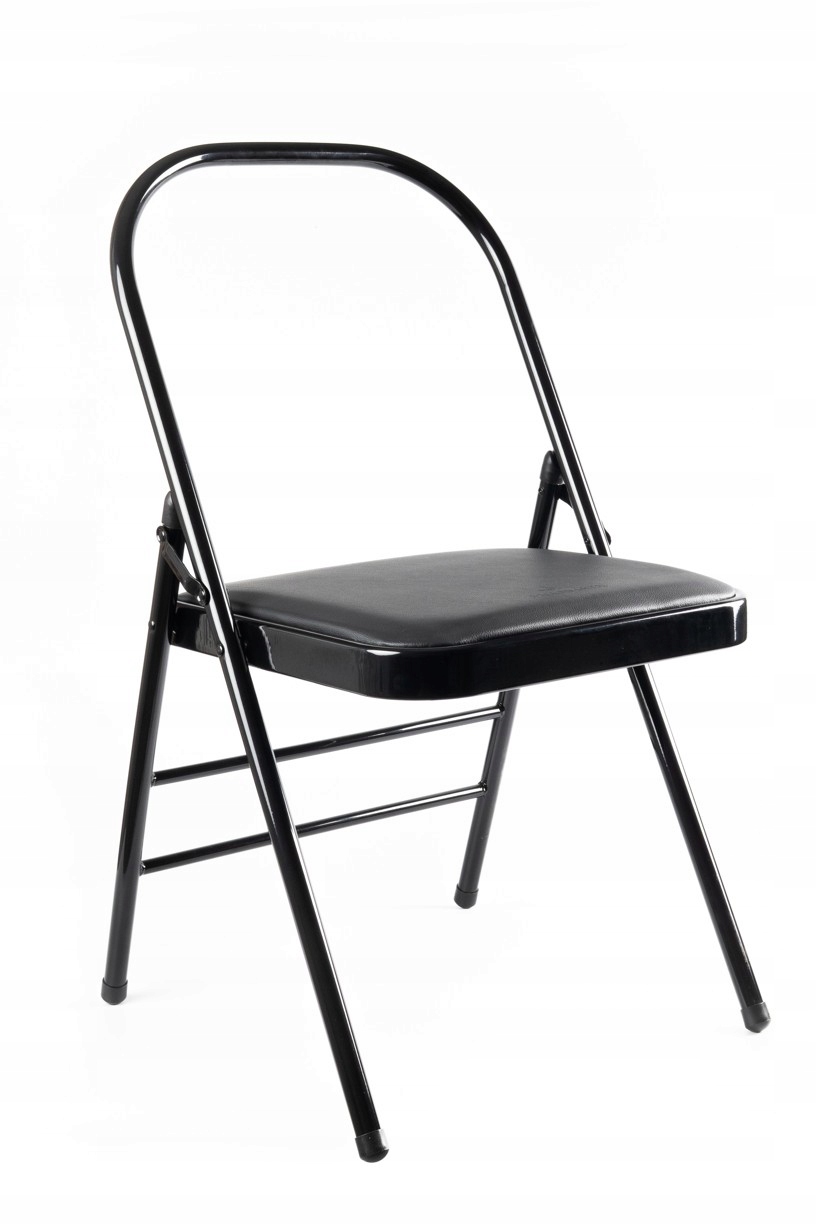 Krzesło do Jogi Iyengara Czarne tapicerowane wzmocnione