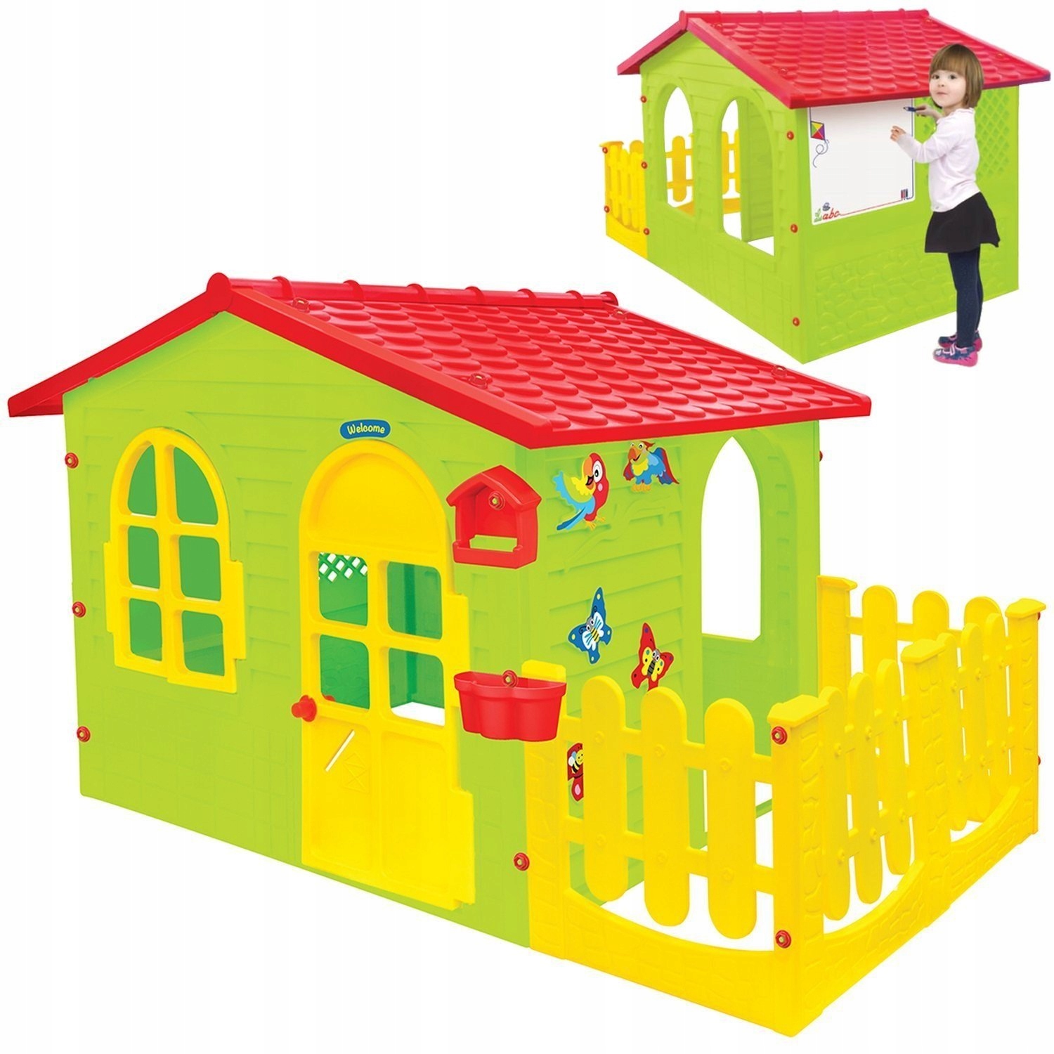 

Domek Ogrodowy Z Płotkiem Dla Dzieci Duży XXL