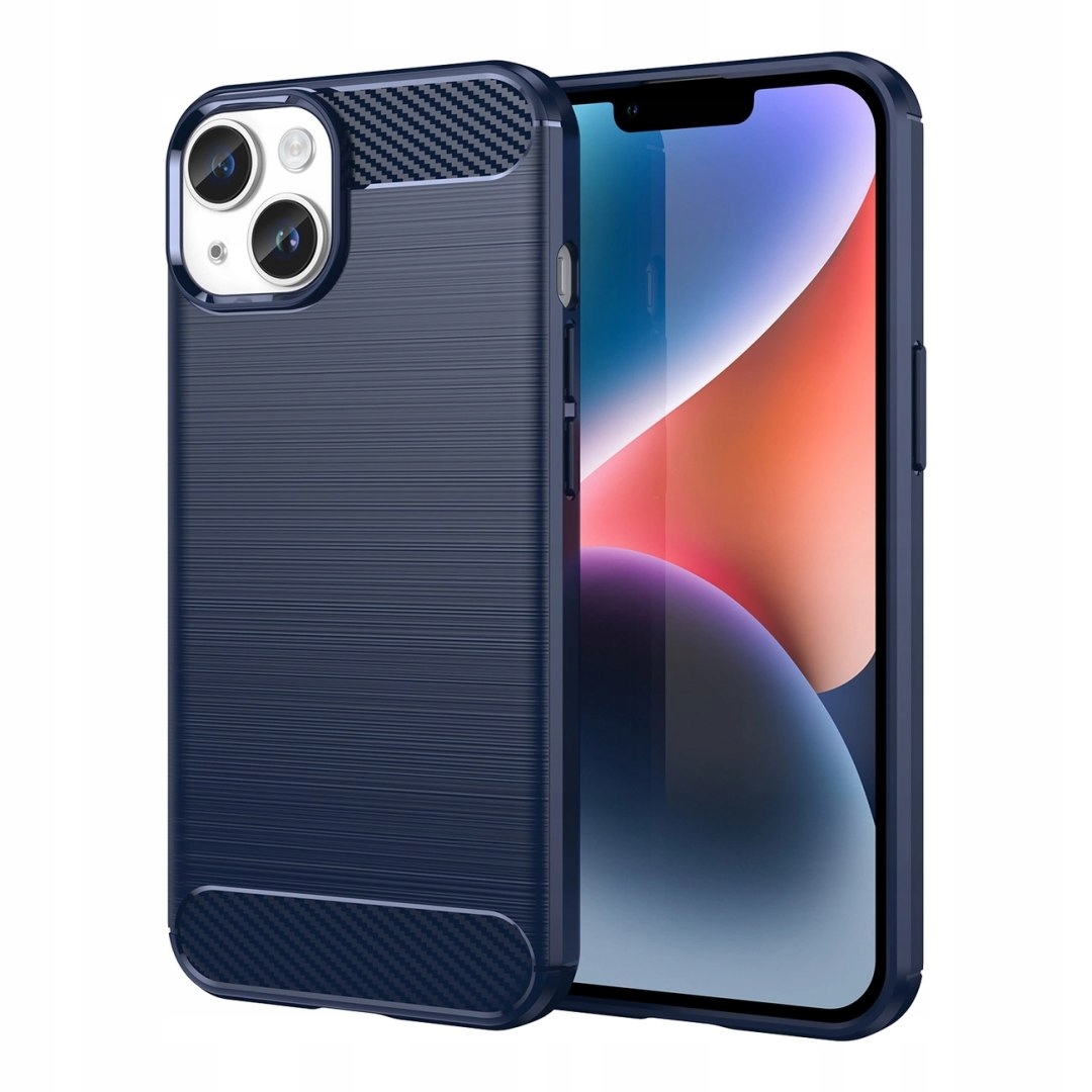 Carbon Case etui do iPhone 14 elastyczny żelowy pokrowiec na tył plecki nie