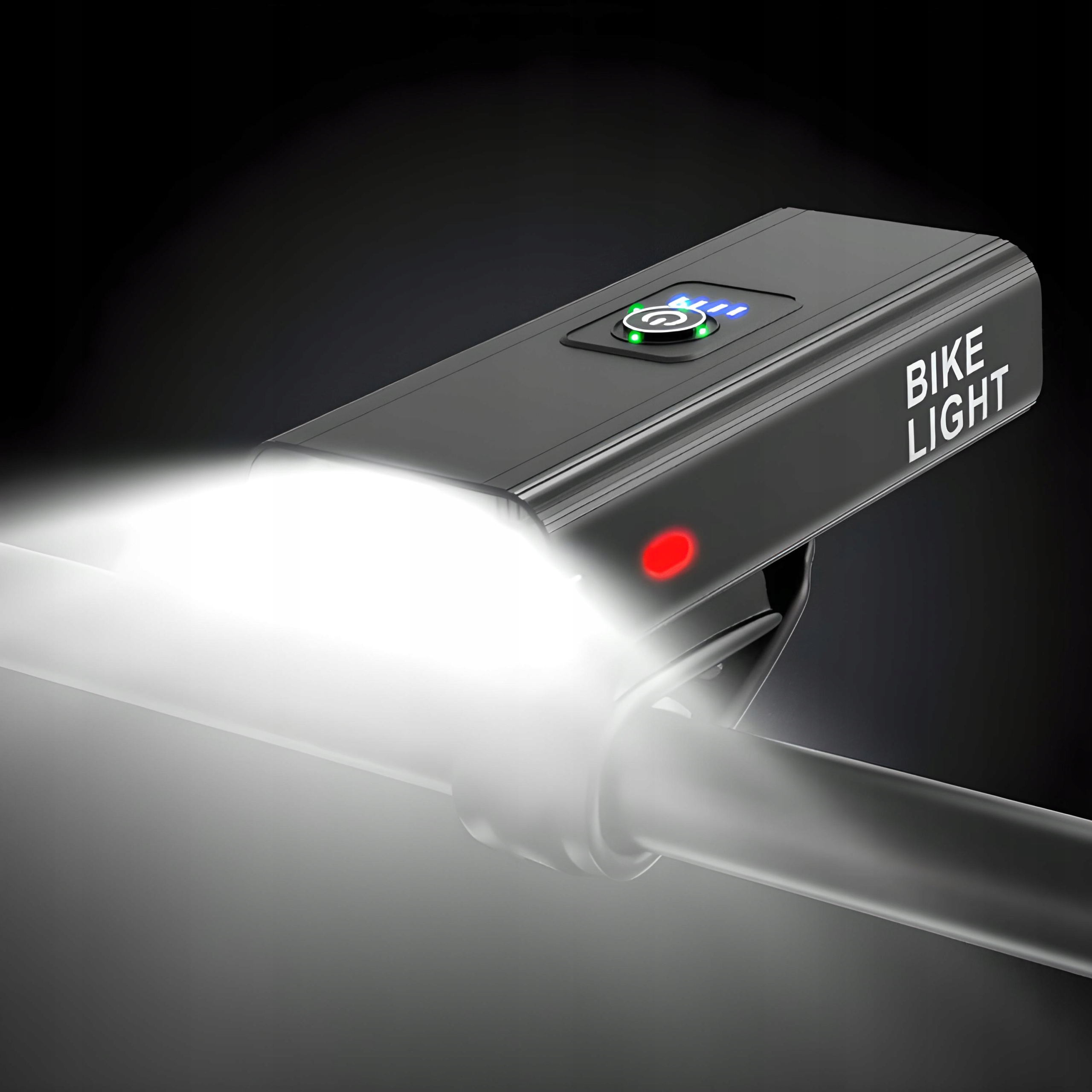 LAMPKA ROWEROWA LED PRZÓD NA USB MOCNA OŚWIETLENIE Czas pracy 12 h