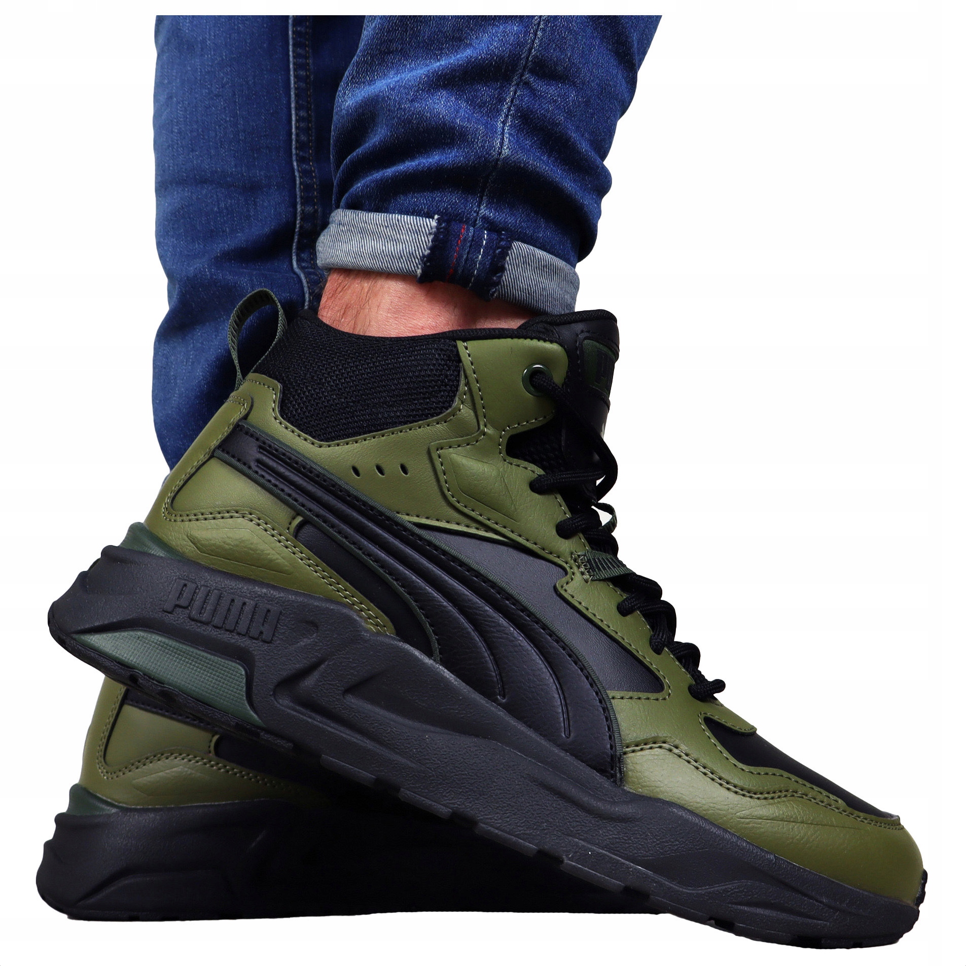 pánské boty Puma Zimní vysoké sněhule sportovní boty na zimu khaki