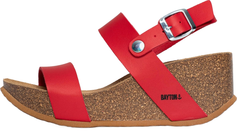 Bayatonové Červené Kotníkové Sandály S Korkovým Efektem 39 3EA