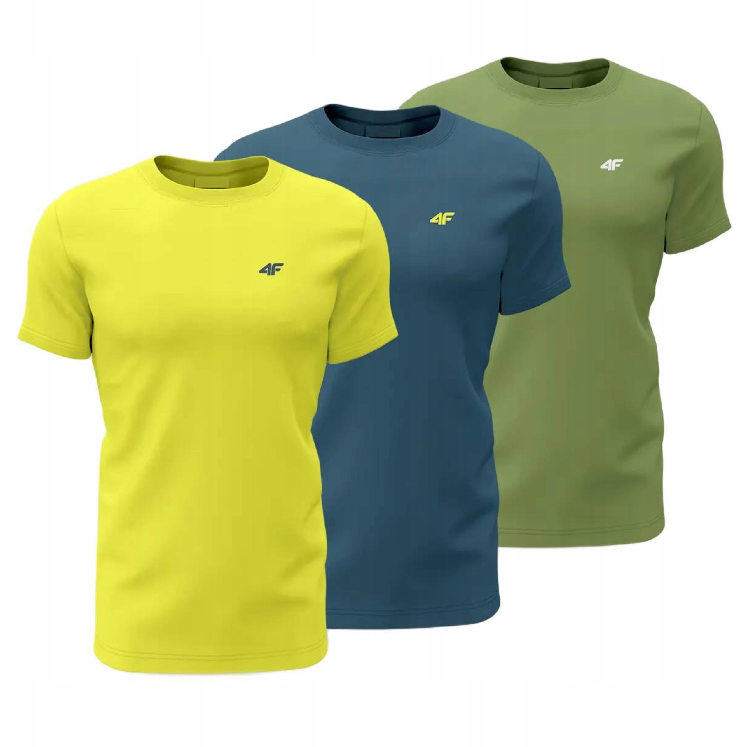 Koszulka 4F Męska T-shirt Zestaw Sportowy Bawełniany Komplet 3PAK Limit M