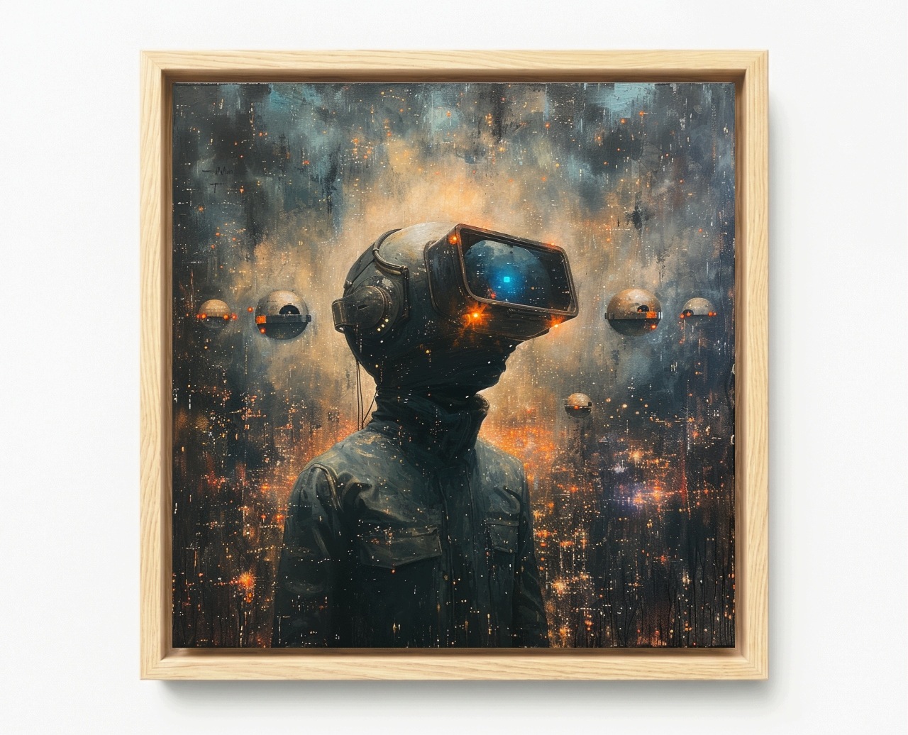 Obraz Rama American Box Cyberpunk Vr Sci-fi Metaverse Digital Art 60x60